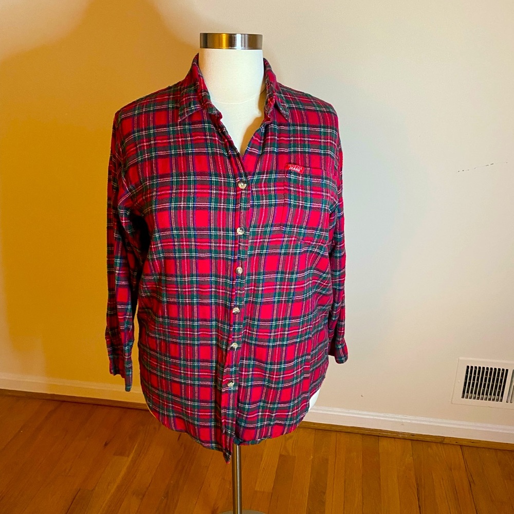 Lane Bryant 14/16 (Venezia) 90s red plaid flannel top